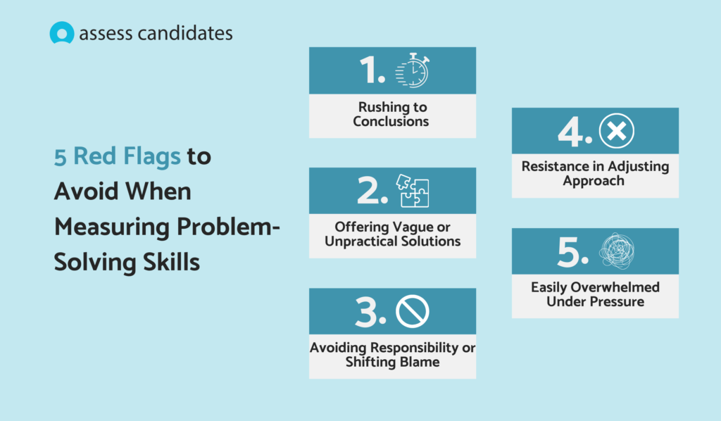 What to avoid when measuring problem-solving skills in candidates?