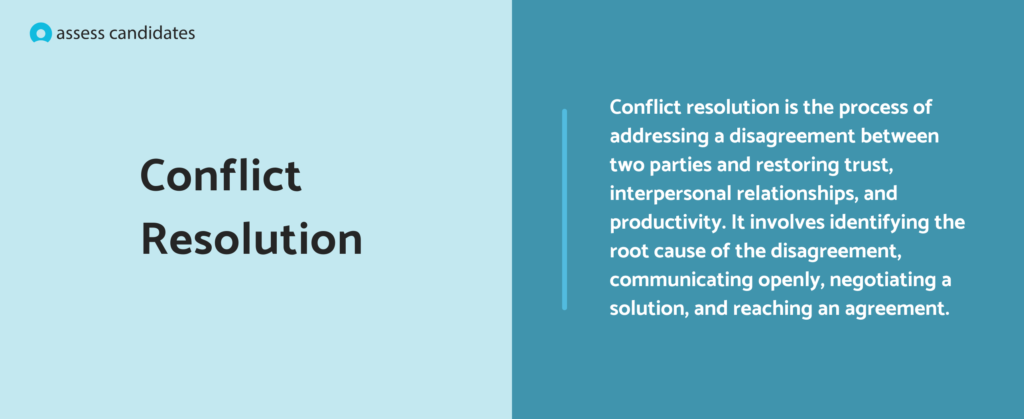 What is conflict resolution?