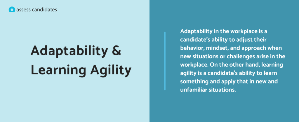 What are adaptability and learning agility?