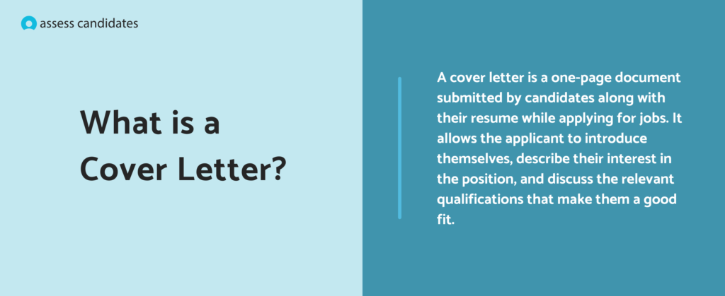 What is a cover letter