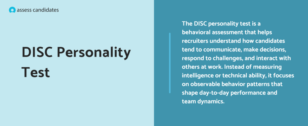 What is the DISC personality test?