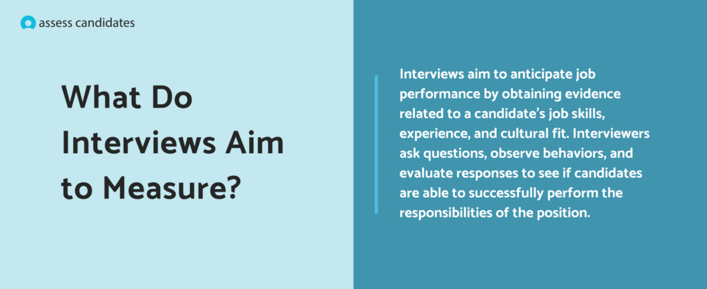 What do interviews aim to measure?