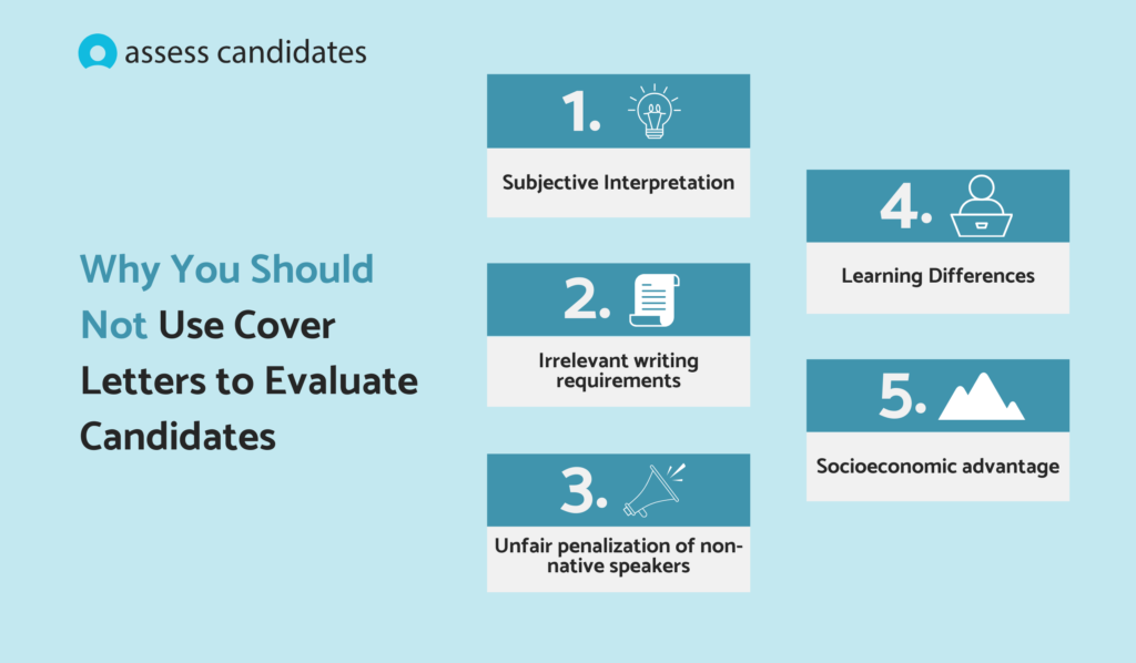 Why you should not use cover letters to evaluate candidates