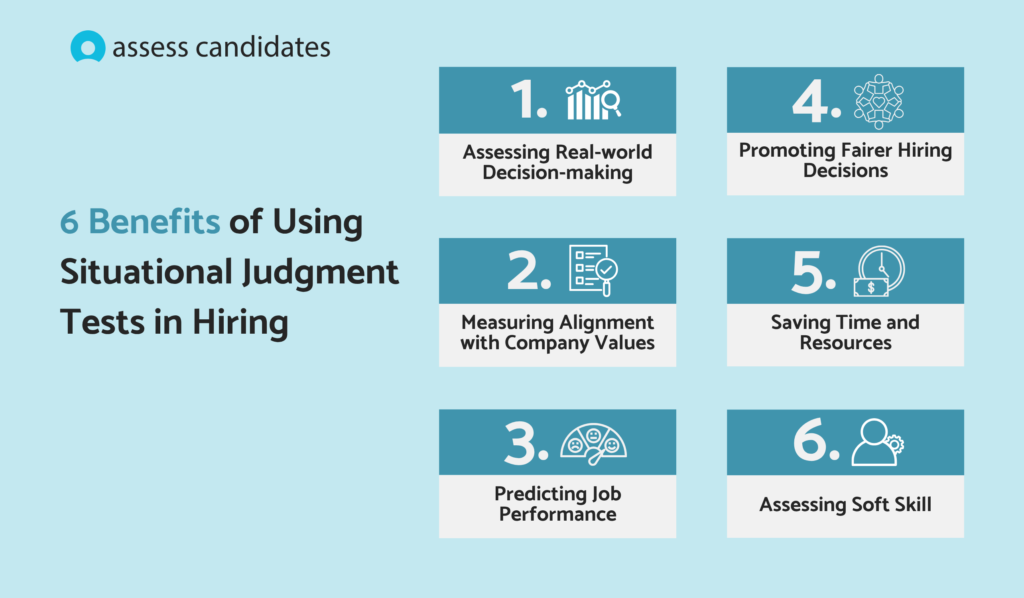 What are the benefits of using situational judgment tests in hiring?