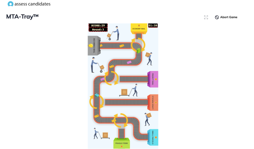 MTA Tray game assessment