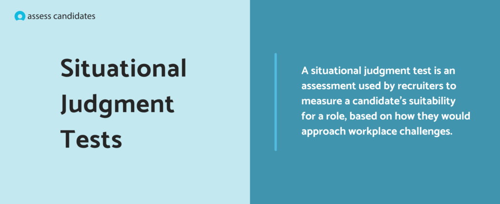 What is a situational judgment test?