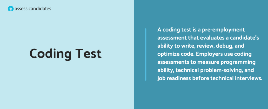 What is a coding test?