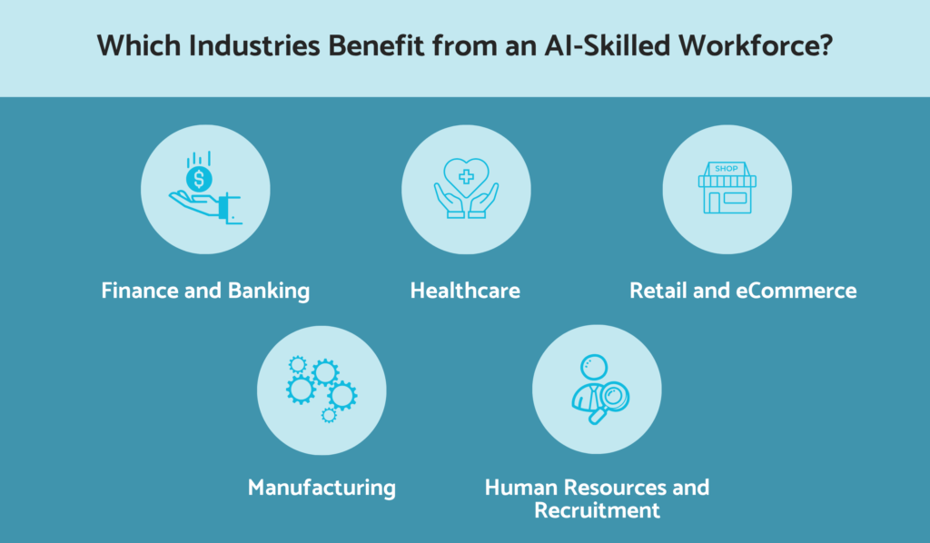 Which industries benefit from an AI-skilled workforce